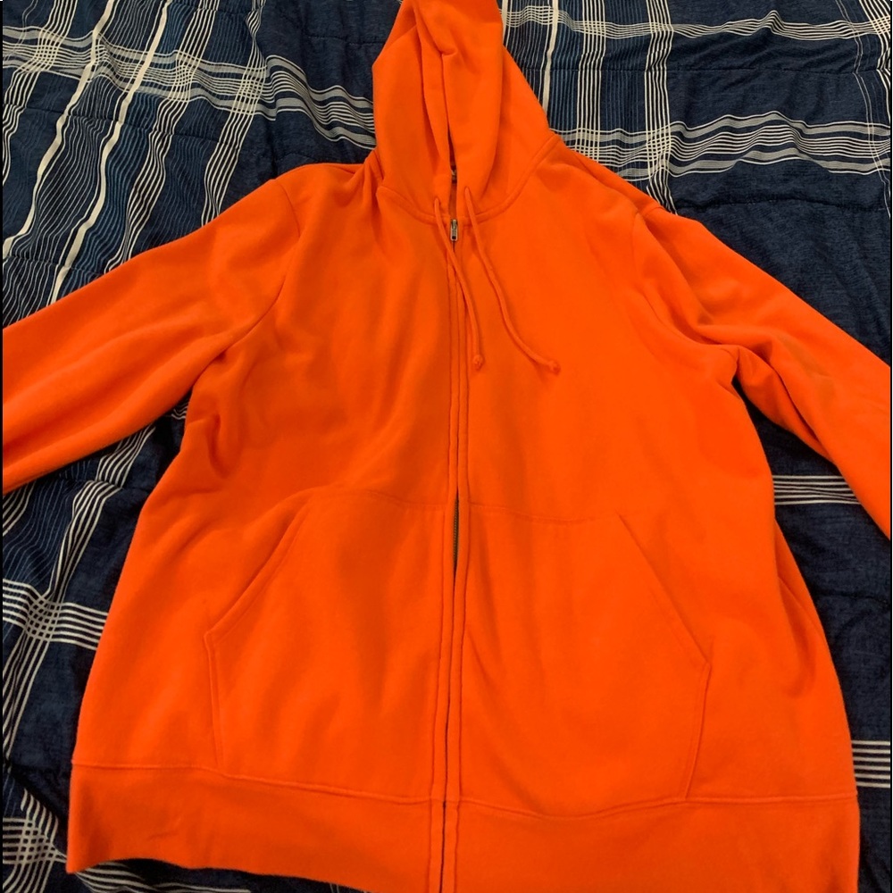Barely worn bright orange hoodie